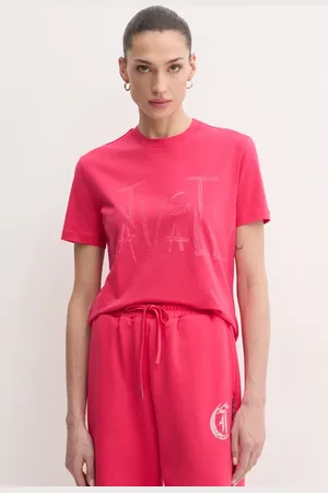 Roberto Cavalli T-shirt bawełniany damski kolor 78PAHT02 CJ500
