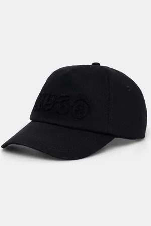 HUGO BOSS Czapka z daszkiem bawełniana kolor gładka 50539561