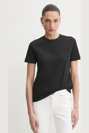 VERSACE T-shirt bawełniany damski kolor 78HAHS04 CJ00S