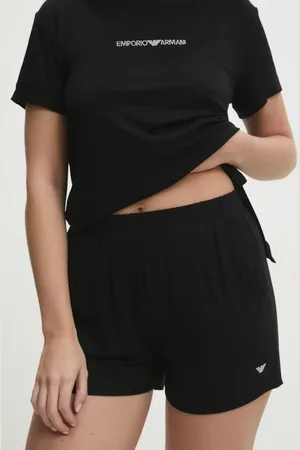 Emporio Armani Szorty damskie kolor gładkie medium waist EW000781 AF12192