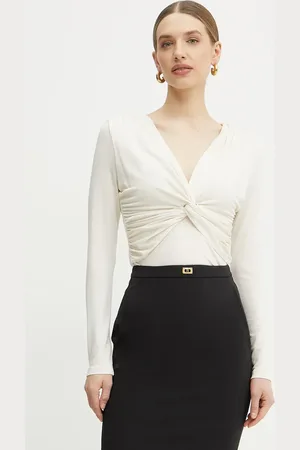 HUGO BOSS Bluzka damska kolor biały gładka 50534546