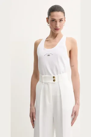 Elisabetta Franchi Top bawełniany kolor CN00251E2