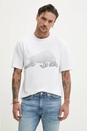 HUGO BOSS T-shirt bawełniany x RACING BULLS męski kolor z nadrukiem 50542775