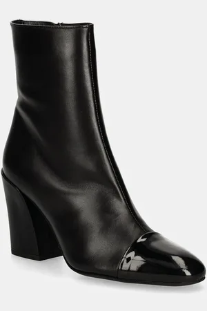 Furla Botki skórzane Essential Ankle Boot damskie kolor na słupku YI65FNU NE0000 O6000