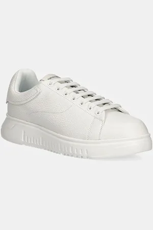 Emporio Armani Sneakersy skórzane kolor X4X264 XF768 00001