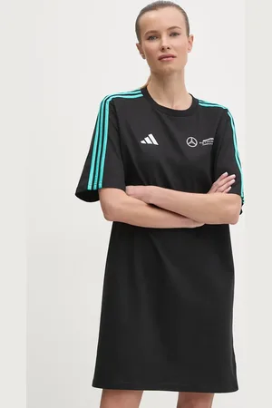 adidas Sukienka bawełniana x Mercedes kolor mini oversize JV5426