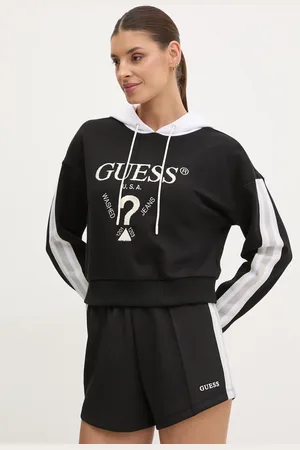 Guess Bluza YARROW damska kolor z kapturem z aplikacją V5GQ17 KCRT1