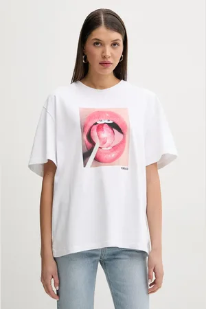 Fiorucci T-shirt bawełniany Lollipop Mouth Print Boxy T-Shirt damski kolor U02SPTSH103CJ01WH09