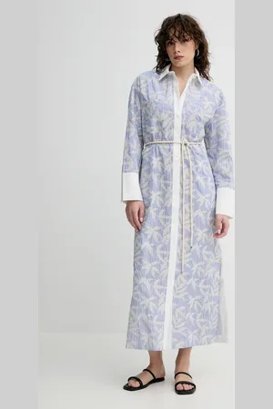 Munthe Sukienka bawełniana FILIRA kolor maxi oversize 251134625136