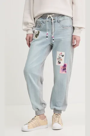 Desigual Spodnie dresowe MINNIE damskie kolor z aplikacją 25SWDD72