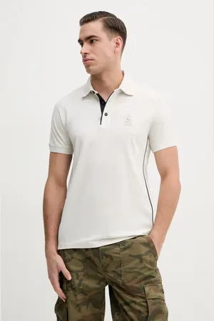 Aeronautica Militare Polo bawełniane męski kolor gładki PO1868P347