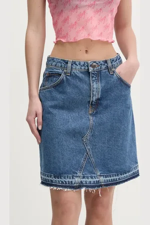 HUGO BOSS Spódnica jeansowa kolor mini rozkloszowana 50539762