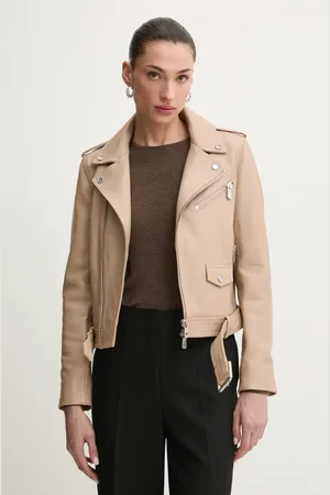 Pinko Ramoneska skórzana damska kolor przejściowa 103897 A21L