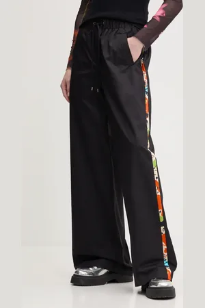 Desigual Spodnie bawełniane PAISLEY LACROIX damskie kolor proste high waist 25SWPW19