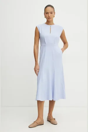 MARELLA Sukienka CREMA kolor midi rozkloszowana 2513221071200