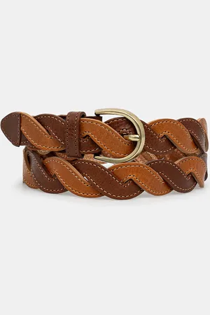 Drôle de Monsieur Pasek skórzany La Ceinture Tresse męski kolor G-AC169-LH030-CG
