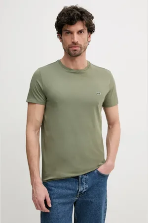 Lacoste T-shirt bawełniany męski kolor gładki TH6709