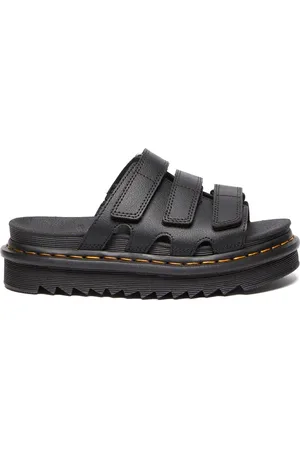 Dr. Martens Klapki skórzane Raine damskie kolor na platformie DM40522001