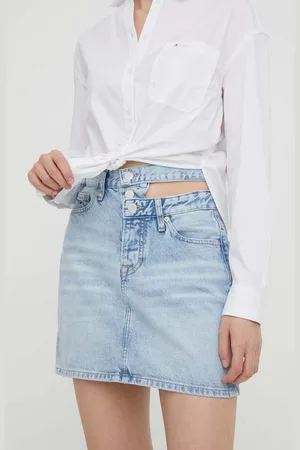 Tommy Hilfiger Spódnica jeansowa kolor mini ołówkowa DW0DW17217