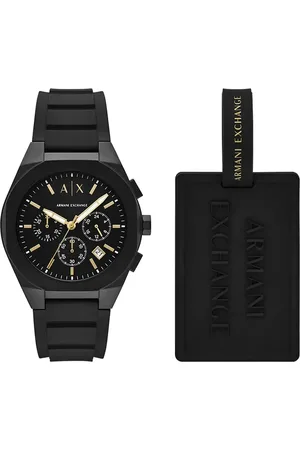 Armani Exchange Zegarek i zawieszka bagażowa RAFAEL męski kolor AX7165SET