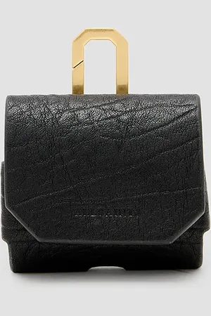 AllSaints Etui na airpod skórzane AIRPOD kolor W124XC