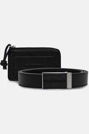 Emporio Armani Portfel i pasek skórzany kolor Y4R603 Y068E