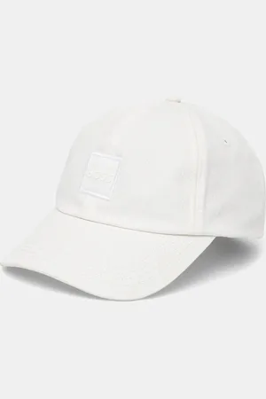 HUGO BOSS Czapka z daszkiem bawełniana kolor beżowy 50535555