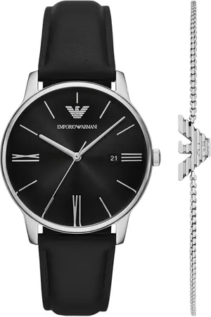Emporio Armani Zegarek i bransoletka MINIMALIST męski kolor AR80079SET