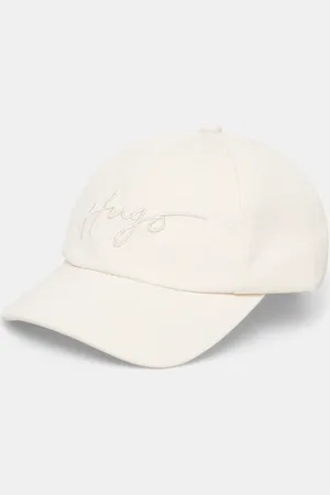 HUGO BOSS Czapka z daszkiem kolor biały gładka 50519265