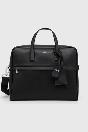 HUGO BOSS Torba na laptopa skórzana kolor 50483563