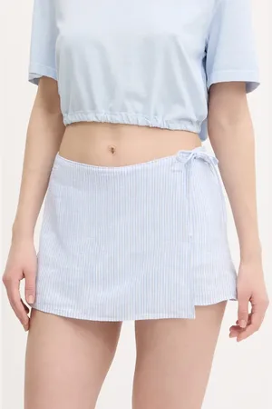 Hollister Spódnica lniana kolor mini ołówkowa KI343-5027