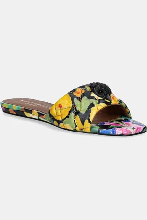 Kurt Geiger Klapki skórzane Kensington Flat Sandal damskie kolor 4368909109