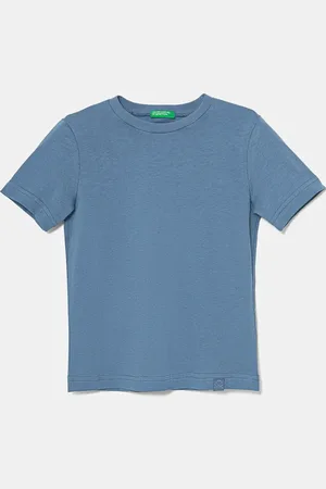 Benetton T-shirt bawełniany dziecięcy kolor gładki 3I1XC109W