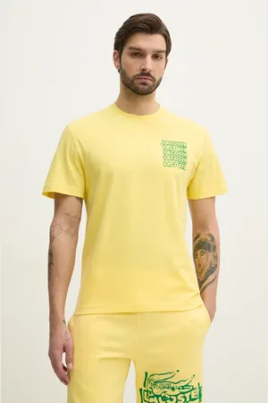 Lacoste T-shirt bawełniany męski kolor z nadrukiem TH0288