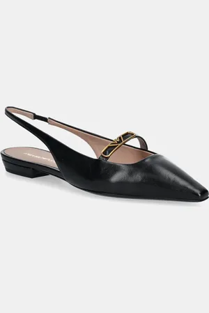 Emporio Armani Baleriny skórzane kolor z odkrytą piętą X3D301 XF271 00002