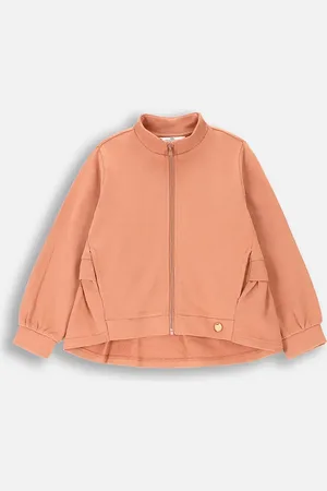 COCCODRILLO Bluza bawełniana dziecięca kolor z kapturem gładka RODEO GIRL KIDS