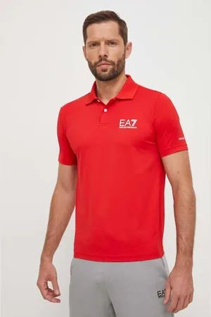 EA7 Polo męski kolor z nadrukiem