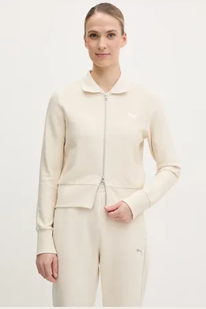 PUMA Bluza bawełniana damska kolor gładka 629781