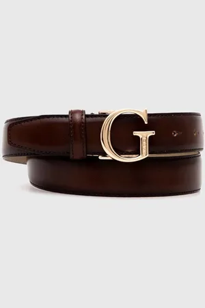 Guess Pasek skórzany damski kolor czarny BW9118 P4230