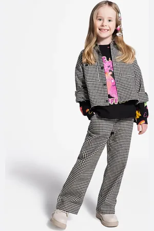 COCCODRILLO Spodnie dziecięce kolor wzorzyste REBEL GIRL JUNIOR