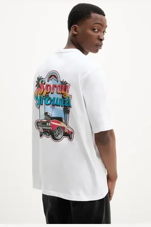 Sprayground T-shirt bawełniany męski kolor z nadrukiem SP716WHT