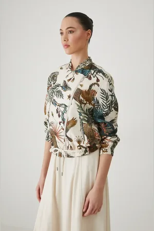 MEDICINE Kurtka bomber lniana kolor oversize
