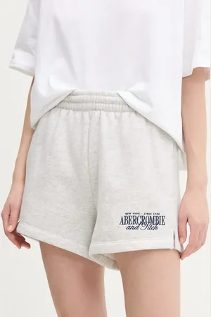 Abercrombie & Fitch Szorty damskie kolor melanżowe high waist KI186-5045