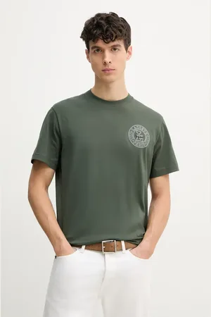 Lacoste T-shirt bawełniany męski kolor z aplikacją TH0125