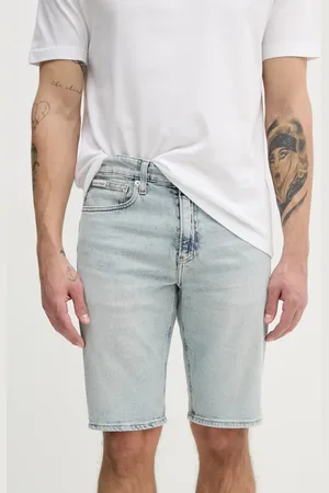 Calvin Klein Szorty jeansowe męskie kolor J30J327185