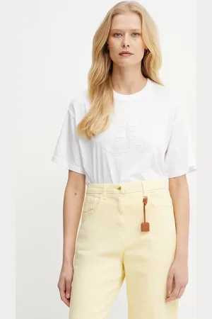 Elisabetta Franchi T-shirt bawełniany damski kolor MA60N51E2