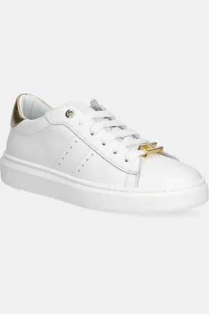 Elisabetta Franchi Sneakersy skórzane kolor F4A9-E0034