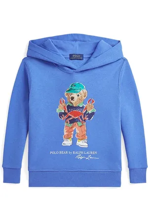 Ralph Lauren Bluza dziecięca kolor z kapturem z nadrukiem 322973124001