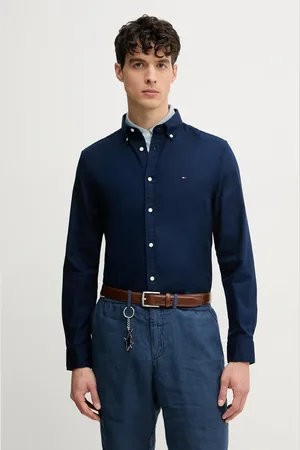 Tommy Hilfiger Koszula bawełniana męska kolor slim z kołnierzykiem button-down MW0MW38556