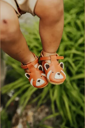 Donsje Buty skórzane niemowlęce Spark Special Shoes Red Panda kolor 1003013